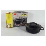 Lodge cast-iron 2 quart serving pot with lid
