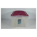 12 gallon plastic storage tote with interlocking