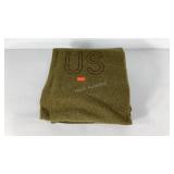WWII era US Army wool blanket, 66x82, good