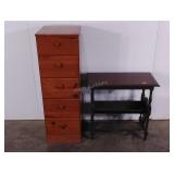 Narrow lingerie chest, stand with book storage,