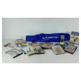 Yoga/pilates group, yoga mat, dvds, yoga strap
