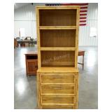 Lea Furniture chest of drawers and hutch, two