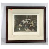 A Little Mortgage colored etching print from