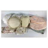 Textiles, window valances, throw pillows, queen