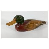 Carved duck decoy, artist signed