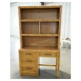 Lea Furniture desk and hutch, two pieces, bamboo