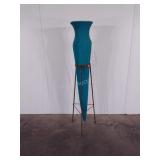 Chalkware vase and stand, 54" tall