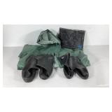 Rain gear, two jackets and two pair shoe covers ,