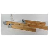 Two pairs of wooden saw horse stands, seller code
