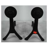 Pair of Fireplace Andirons, 14" tall