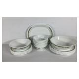 Corelle dinnerware, 35 pieces