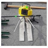 Fishing Equipment, Bait Bucket, Anchor homemade,