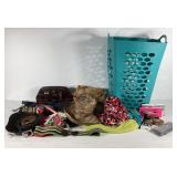 Purses, tote, hats, cosmetics, belts, etc. in