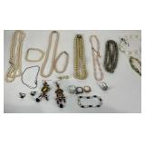 Jewelry, faux pearl jewelry , rings, earrings,
