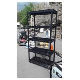 Black poly Storage Shelf, 36x18x72", ready to use
