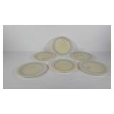 6 petalware plates, 9 inches diameter