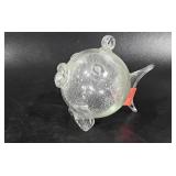 Blown glass fish with applied fins.  7 inches