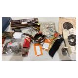 Gun care group, empty casings, cleaning supplies
