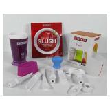 Zoku shake and slush cup, book and accessories