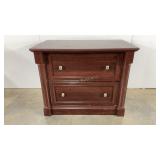 File cabinet, wood, 37x22x30, bottom drawer needs