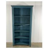 Tall bookcase, painted, 34x12x72