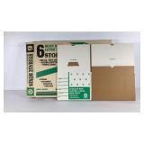 Five bankers storage boxes with lids