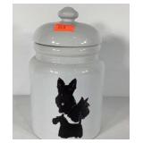 Terrier themed treat or cookie jar, seller code JZ