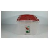 12 gallon plastic storage tote with interlocking