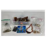 Costume jewelry, poly shoebox full