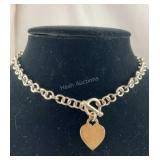 Sterling silver necklace, 43.89 grams 18in