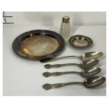 Nickel silver spoons,  .800 silver and Denmark