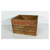 Wooden crate for Ballentine s whiskey. No lid.