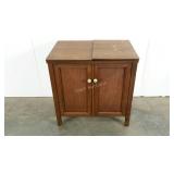 Sewing cabinet with machine, solid piece with