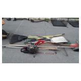 Long handled tools Group includes, rakes,