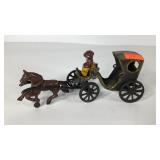 Cast iron horse and buggy