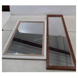 Two Mirrors, framed 15x51& 24x36"