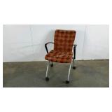 Office chair, back piece reclines to degree shown