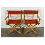 Two folding directors chair