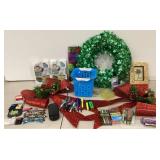 Office supplies and holiday decor, reader