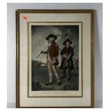 Blackheath Golfers engraving print from painting