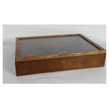 Oak Display Case,  Table top type, no key,