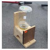 Bird Feeder, glass jar and wood framed made