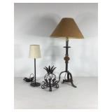 Metalworks , table lamp, accent lamp and pineapple