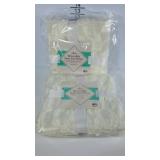 Two reversible faux fur throws. New in packaging.