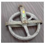 Pulley, Cable or Rope 12" wheel, with hook
