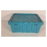 Flip top tote. Cracks as shown. 22"×15"×10.