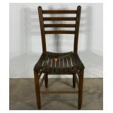 Slat seat chair, 17? to seat