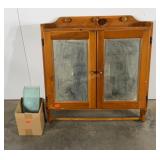 Wall mount mirrored cabinet, 34? tall, includes