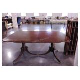 Table with metal claw feet and three inserts,