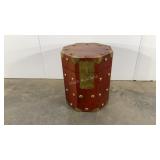 Asian inspired octagonal storage box, 23? tall